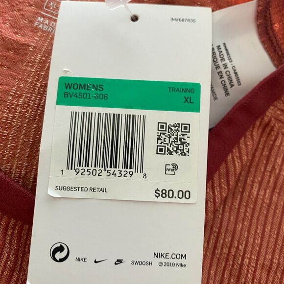 NWT Nike Tech Pack Knit Training Crop Top Women's Size XL Red Crew Neck Running - Picture 7 of 7